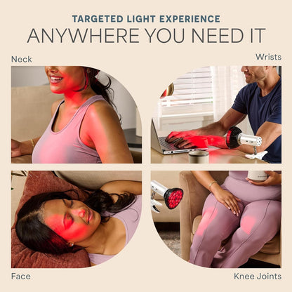 Red Light Therapy Lamp - Infraglow Infrared Red Light Therapy Bulb with 660Nm and 850 Nm Wavelength -18 Leds & Clip-On Lamp - at Home Infrared Bulb for Daily Wellness and Relaxation