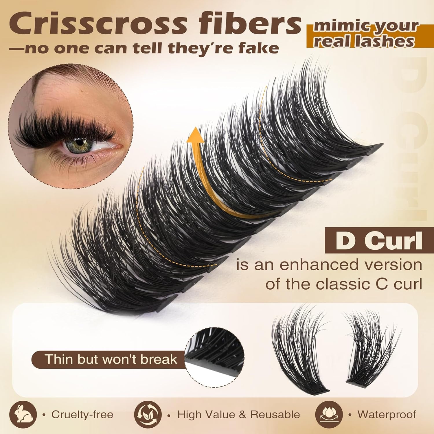 DIY Lash Extension Kit 30D Eyelash Extensions Natural Look Lash Clusters 10-16Mm Eyelashes Clusters Left Right Lash Clusters with Lash Bond and Seal CD Curl DIY Eyelash Clusters