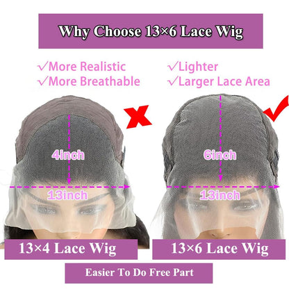 13X6 Deep Wave Lace Front Wigs Human Hair 220 Density Deep Curly Lace Front Wigs Human Hair Glueless Transparent Lace Frontal Wig for Women Pre Plucked with Baby Hair Natural Black (26 Inch)