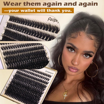 DIY Lash Extension Kit 30D Eyelash Extensions Natural Look Lash Clusters 10-16Mm Eyelashes Clusters Left Right Lash Clusters with Lash Bond and Seal CD Curl DIY Eyelash Clusters