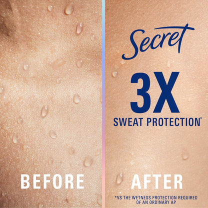 Clinical Strength 100HR Sweat & Odor, Invisible Solid Antiperspirant Deodorant for Women, 3X Stress Protection with Hyaluronic Acid, PH Balanced, Clean Lavender Scent, 2.6 Oz