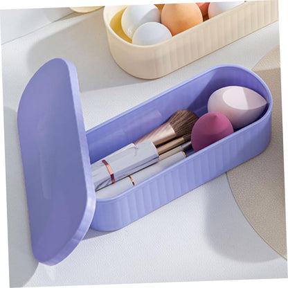 Makeup Brush Cleaner Storage Box Compact Makeup Tool Cleaning Holder for Home Use Lightweight and Portable Practical Design